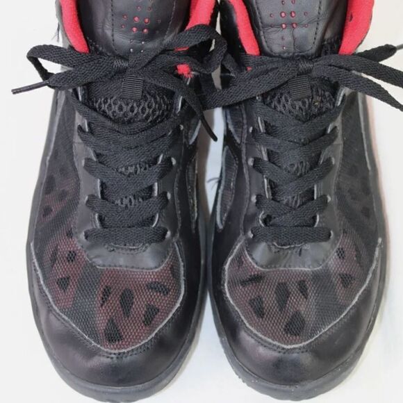 Nike Dual Fusion BB Black Red White Basketball Shoes 537574-001 GS sz 6.5Y. - Picture 4 of 11